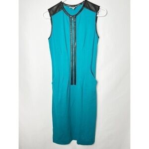 Ava & Aiden Sleeveless Turquoise Dress with Black Lining